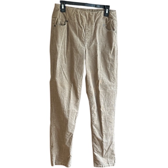 Coldwater Creek tan corduroy pull-on pants Sz 6 - Picture 1 of 4